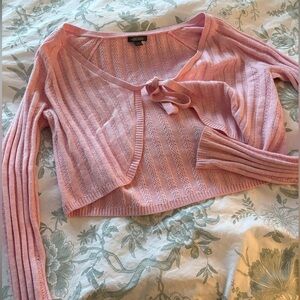 NWOT Wild Fable Tie Front Knit Cropped Sweater